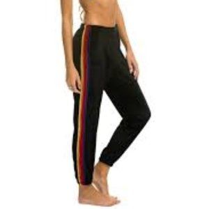 AVIATOR NATION CLASSIC VELVET SWEATPANTS - BLACK, Size L